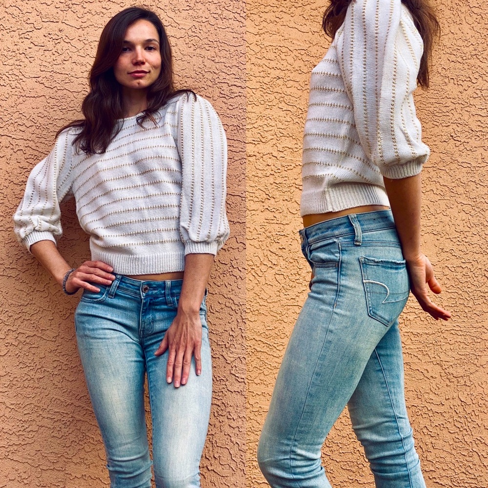 80’s Gold Sparkle Sweater